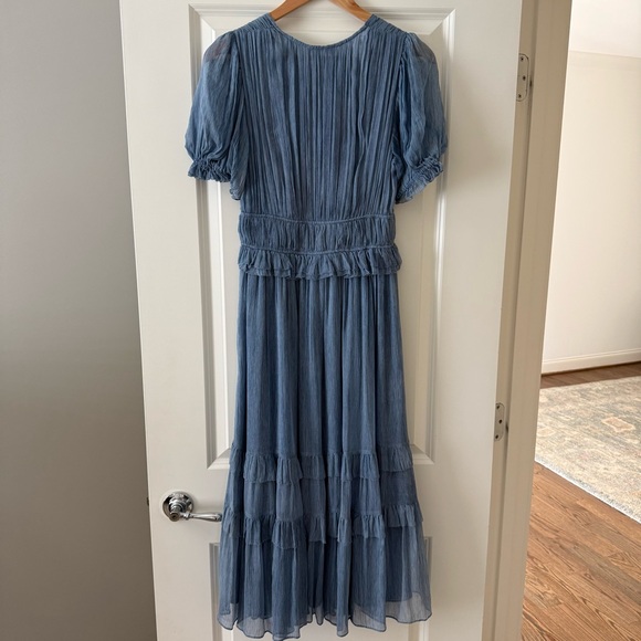 Ulla Johnson Elodie Silk Midi Dress in Slate - Picture 5 of 12